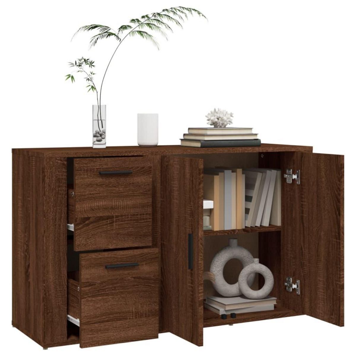 VIDAXL Buffet Chene marron 100x33x59,5 cm Bois d'ingenierie