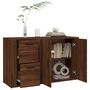 Voir la diapositive 5 : VIDAXL Buffet Chene marron 100x33x59,5 cm Bois d'ingenierie