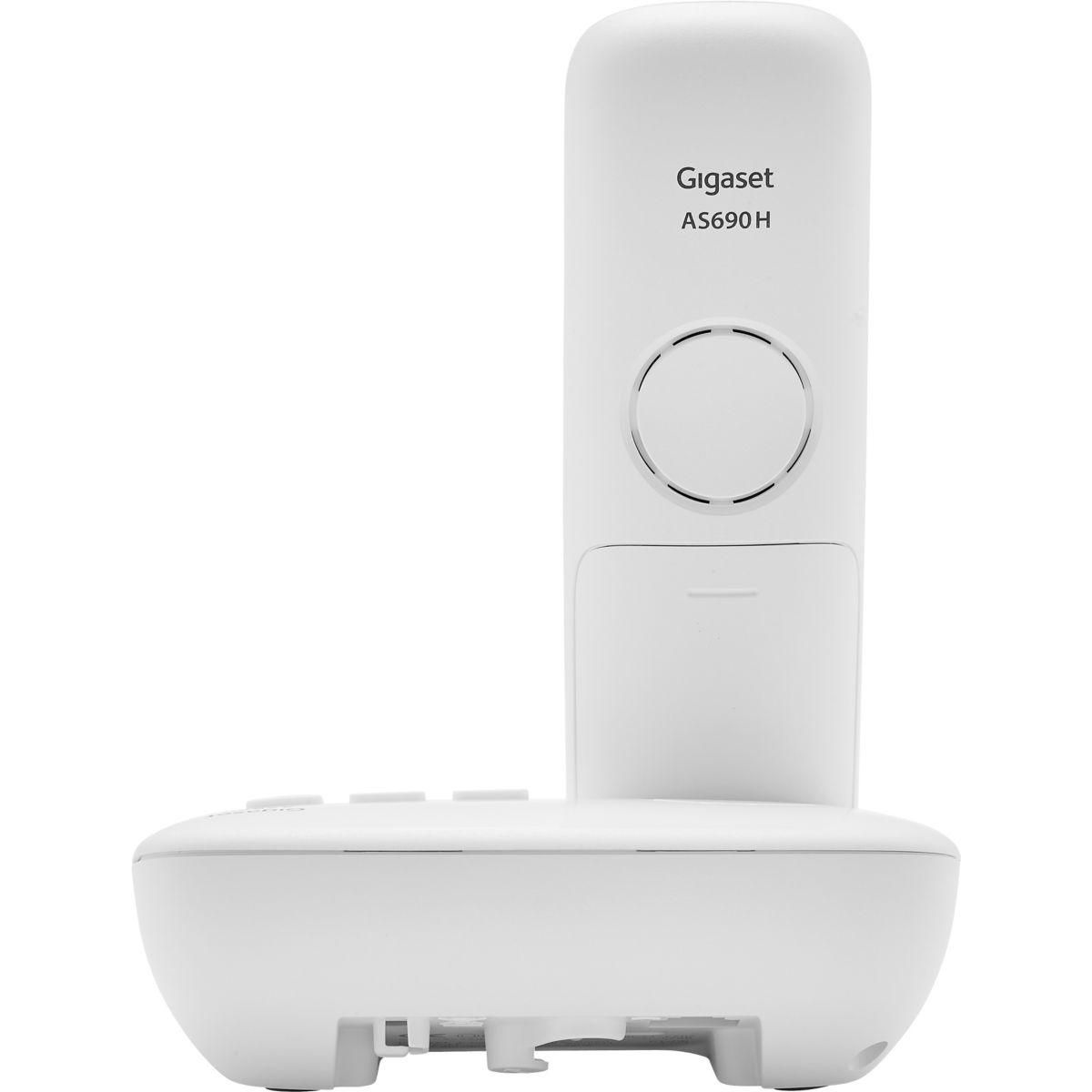 GIGASET Téléphone sans fil dect blanc avec répondeur - gigaas690ablanc