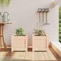 Voir la diapositive 3 : VIDAXL Jardinieres 2 pcs bois de pin massif