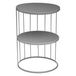 ATMOSPHERA Table d'appoint design filaire Kobu. Coloris disponibles : Noir, Jaune