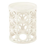 Paris Prix Table d'Appoint Sculptée  Charity  50cm Blanc