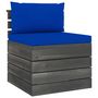 Voir la diapositive 3 : VIDAXL Salon palette de jardin 2 pcs avec coussins Bois de pin massif