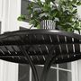 Voir la diapositive 6 : OUTSUNNY Table de jardin ronde Ø 66 cm acier plateau à lattes noir