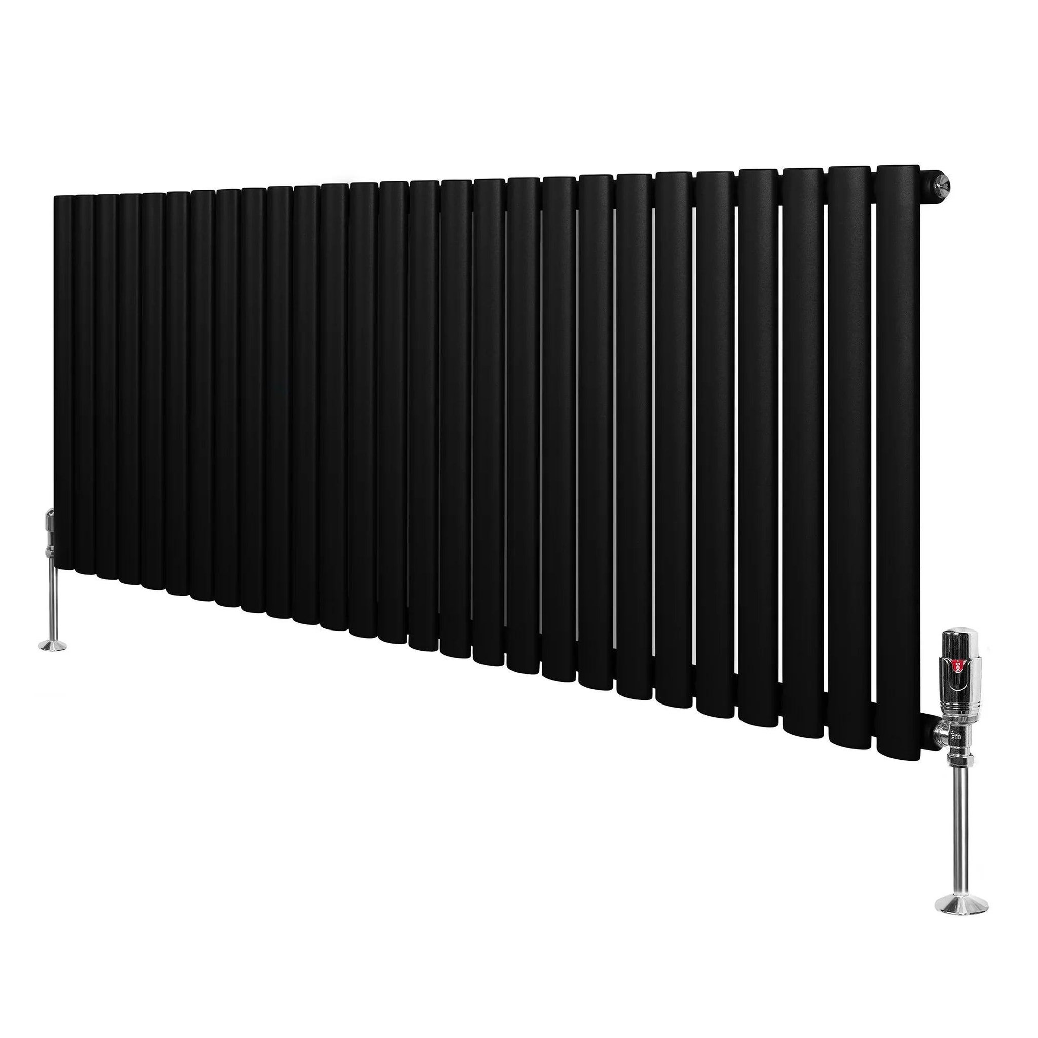 Voir la diapositive 1 : MONSTERSHOP Radiateur à colonnes ovales & vannes, 1 panneau - 600 x 1620 mm