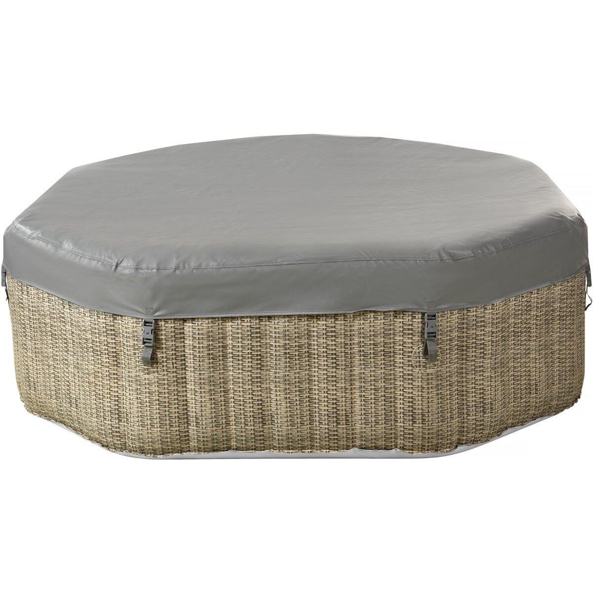 Habitat et Jardin Spa gonflable octo   New York   - 6 places - Gris clair/Marron