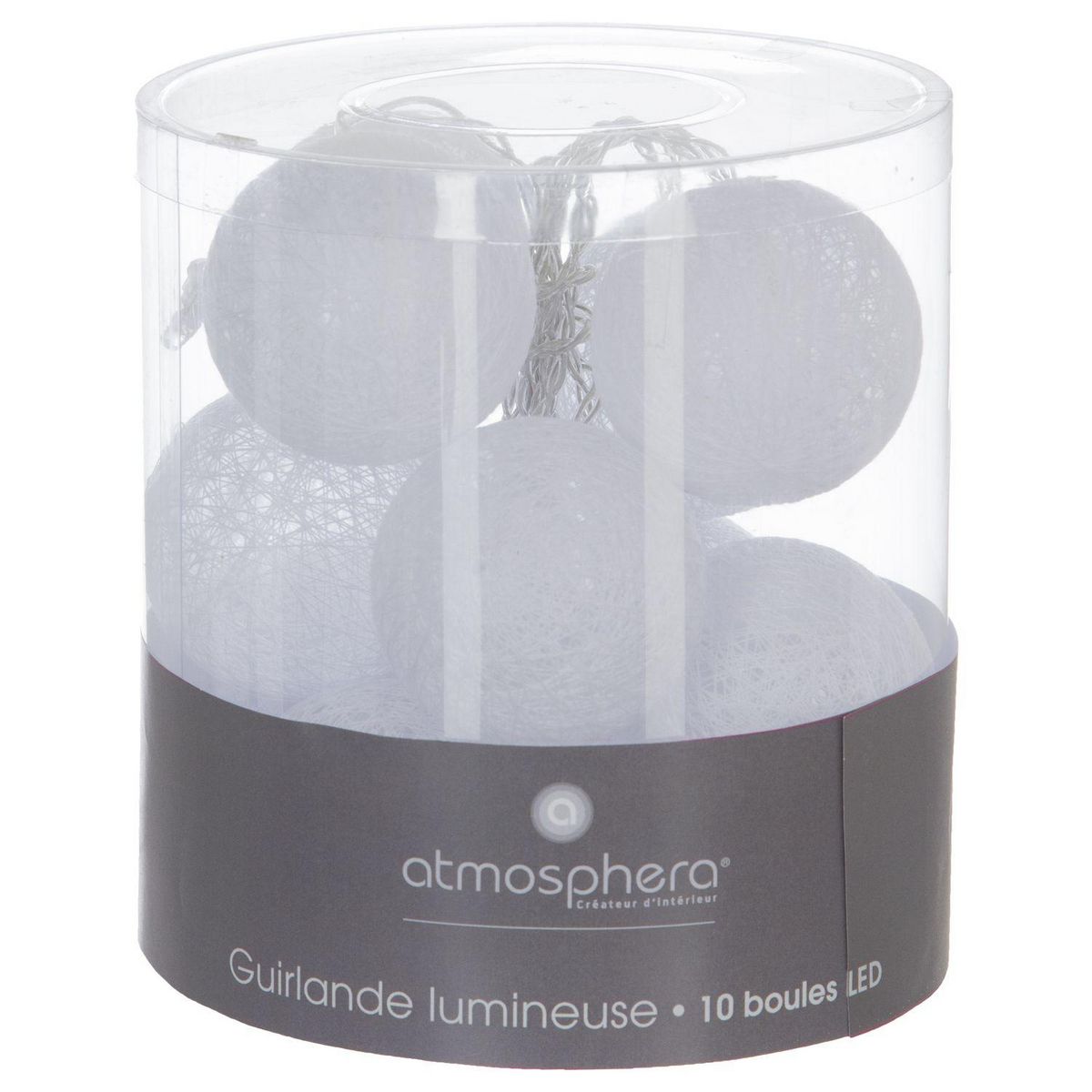 ATMOSPHERA Guirlande LED 10 boules - Blanc