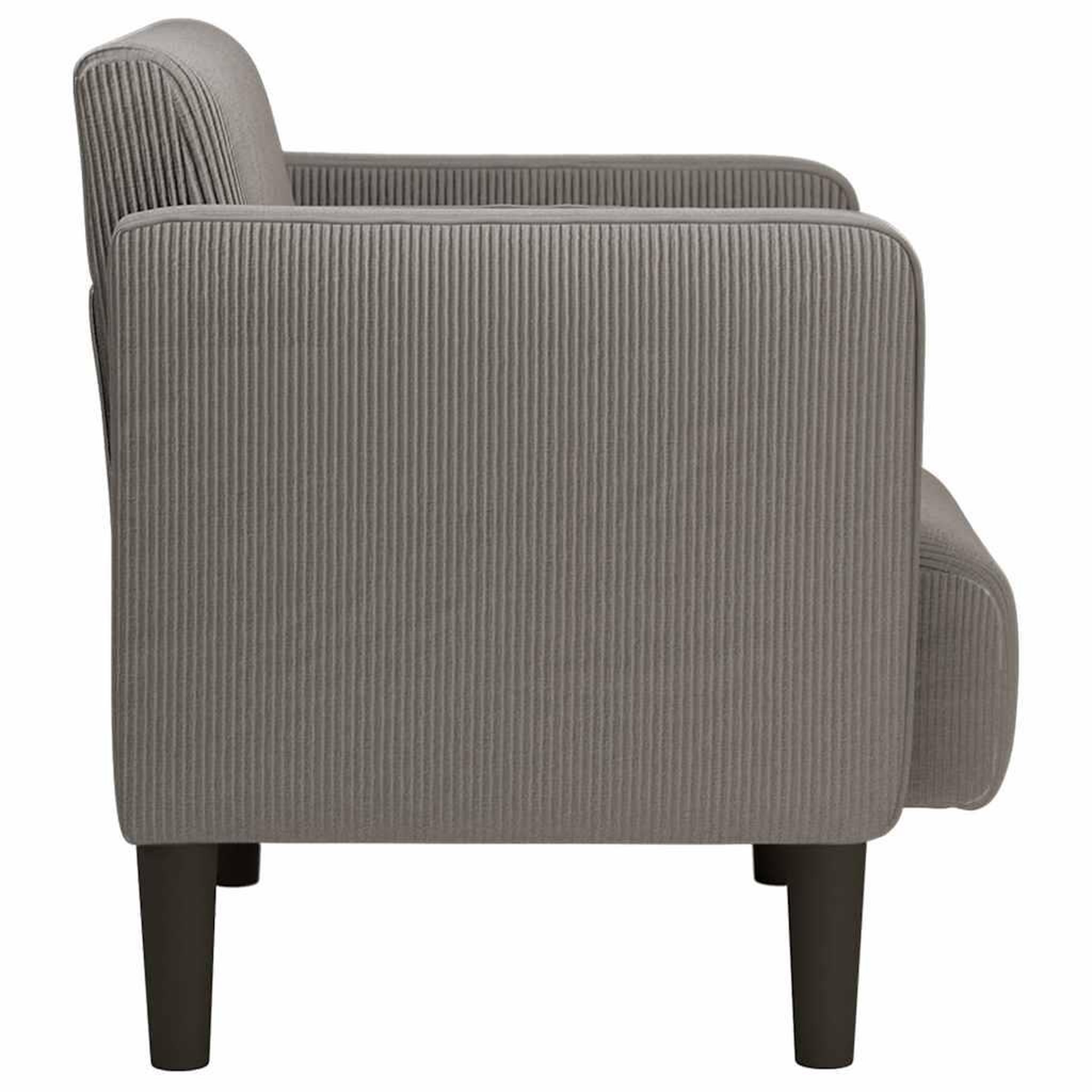 Voir la diapositive 4 : VIDAXL Canape-chaise accoudoirs gris clair 54 cm tissu velours cotele