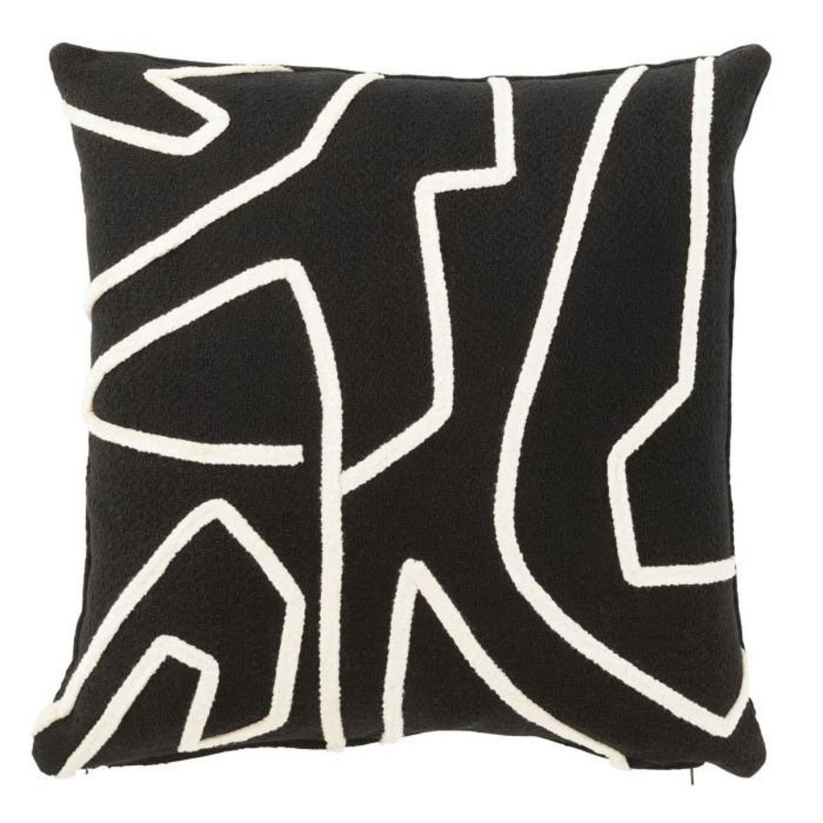 Paris Prix Coussin Déco Imprimé  Ligne  43x43cm Noir