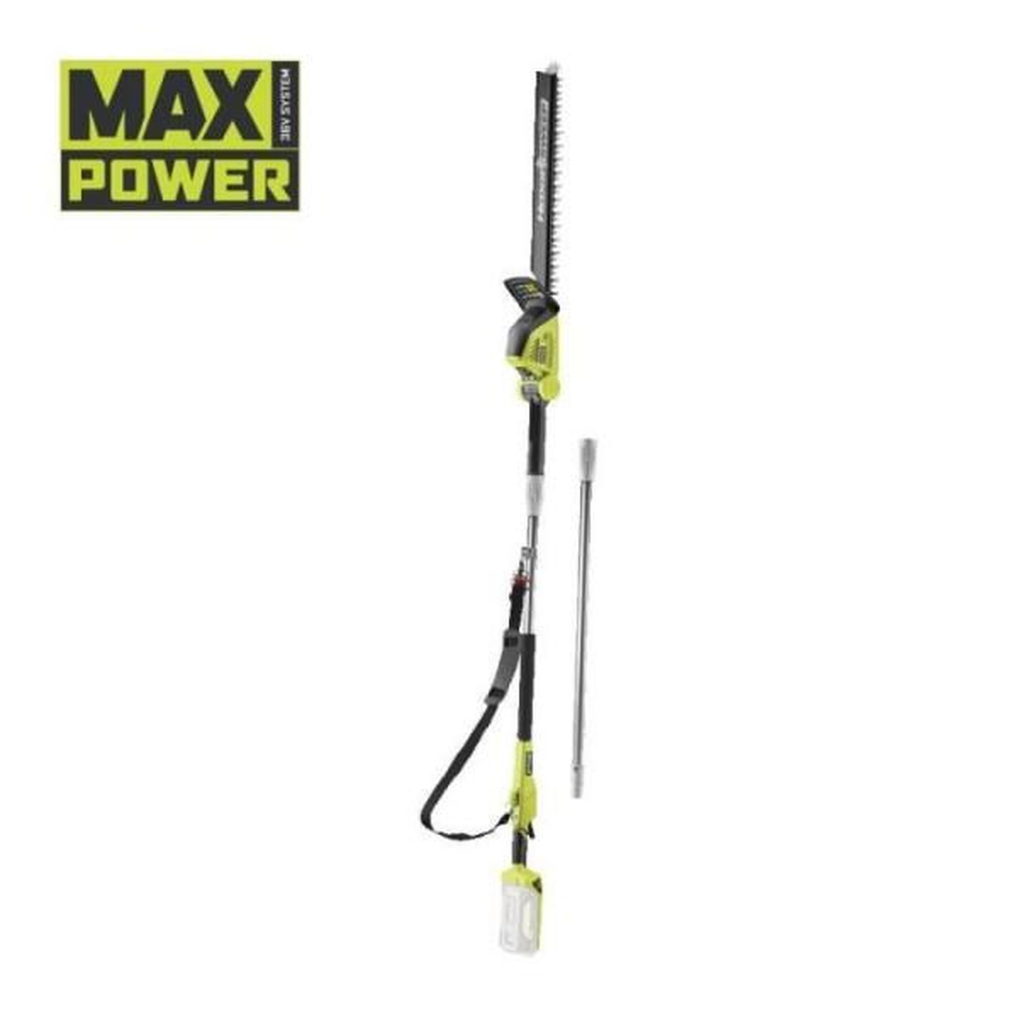 Voir la diapositive 2 : Ryobi RYOBI - Taille-haies sur perche 36V MAXPOWER - lames 50cm - tube d'extension 40 cm fourni - sans batterie ni chargeur - RY36PHT5