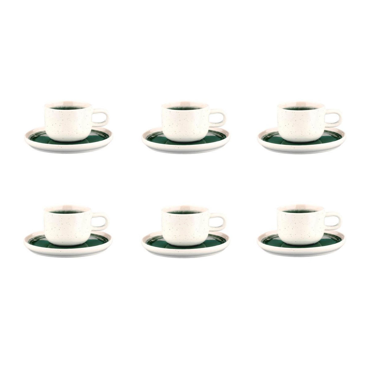 BJORN Tasse 20cl et soucoupe Ø15cm OXYGEN - 12 pièces - Vert de gris