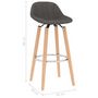Voir la diapositive 6 : VIDAXL Tabourets de bar lot de 2 gris fonce tissu