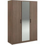 Voir la diapositive 1 : PARISOT Armoire de chambre - AZUKA - Orme torréfié - 3 portes - Style contemporain - 139 x 52 x 197 cm