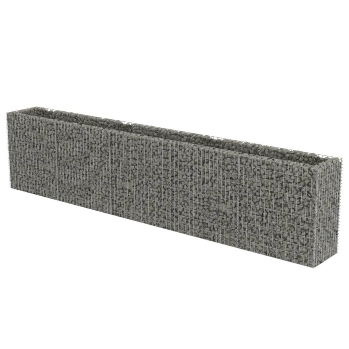 VIDAXL Lit sureleve a gabion Acier galvanise 450x50x100 cm