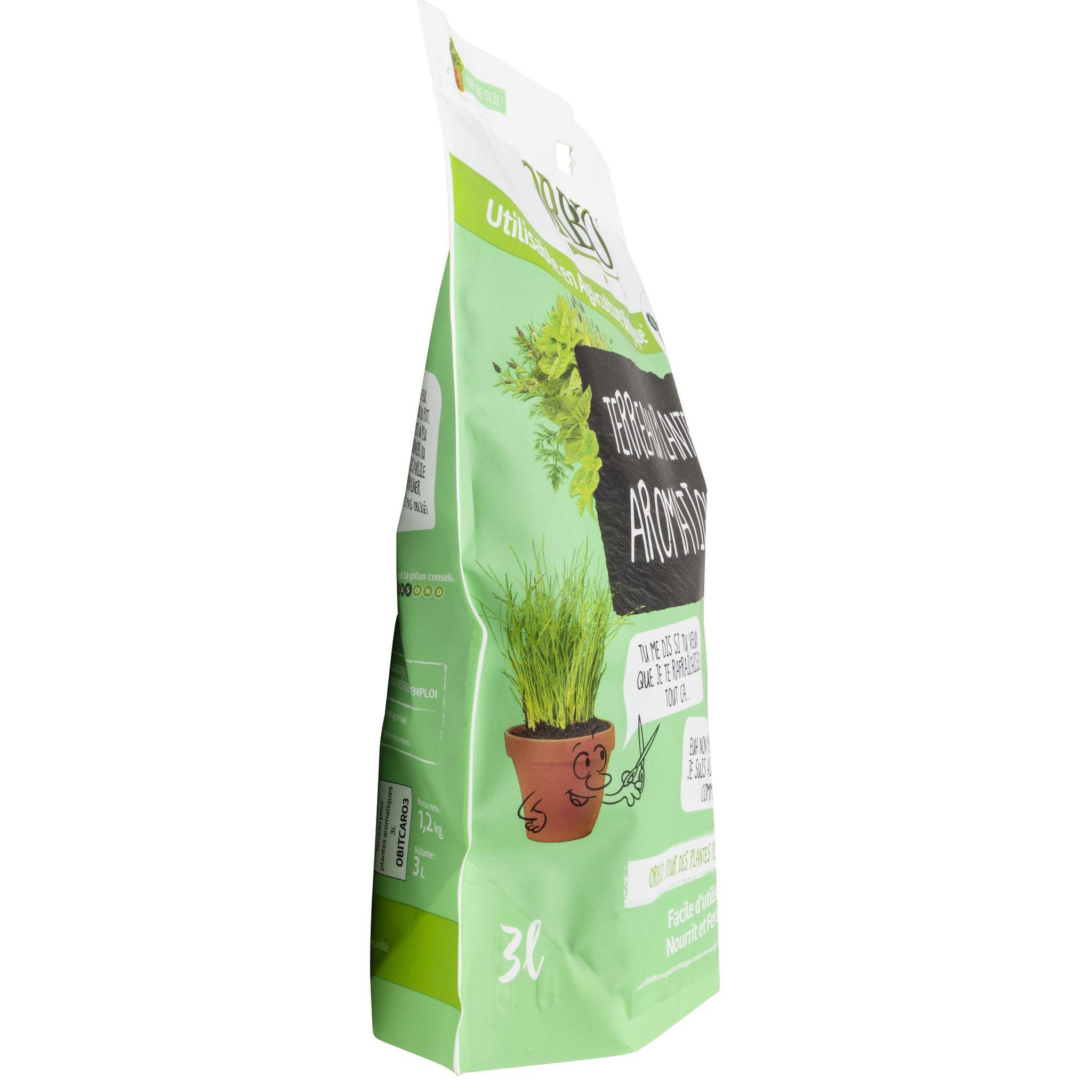 Voir la diapositive 2 : ORBIO Terreau aromatiques 3L Orbio