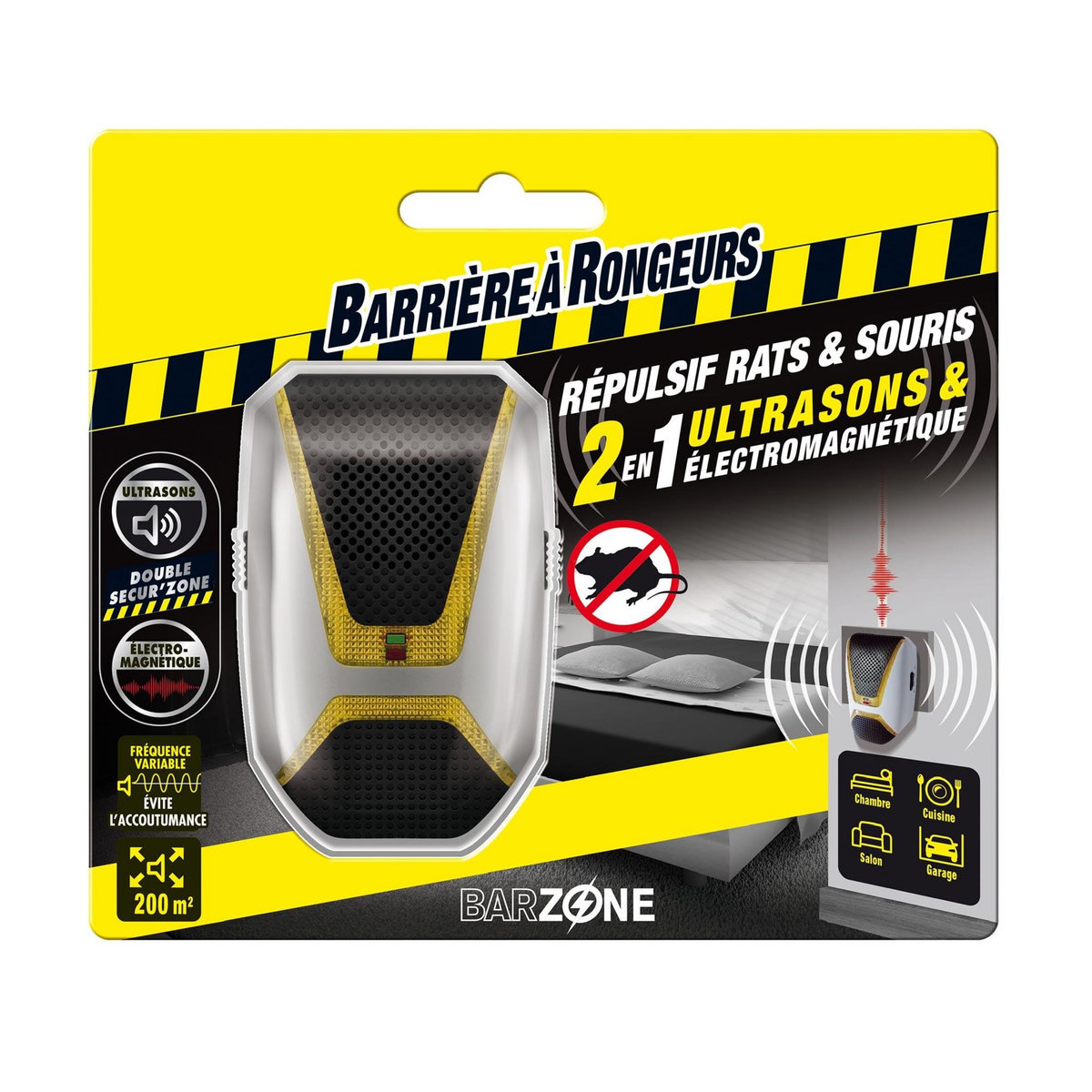 BARRIERE A INSECTES Répulsif Ultrasons & électromagnétique rats et souris