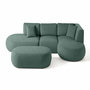 Voir la diapositive 1 : LISA DESIGN Santorini - canapé modulable d'angle droit + pouf - 5 places - en tissu texturé