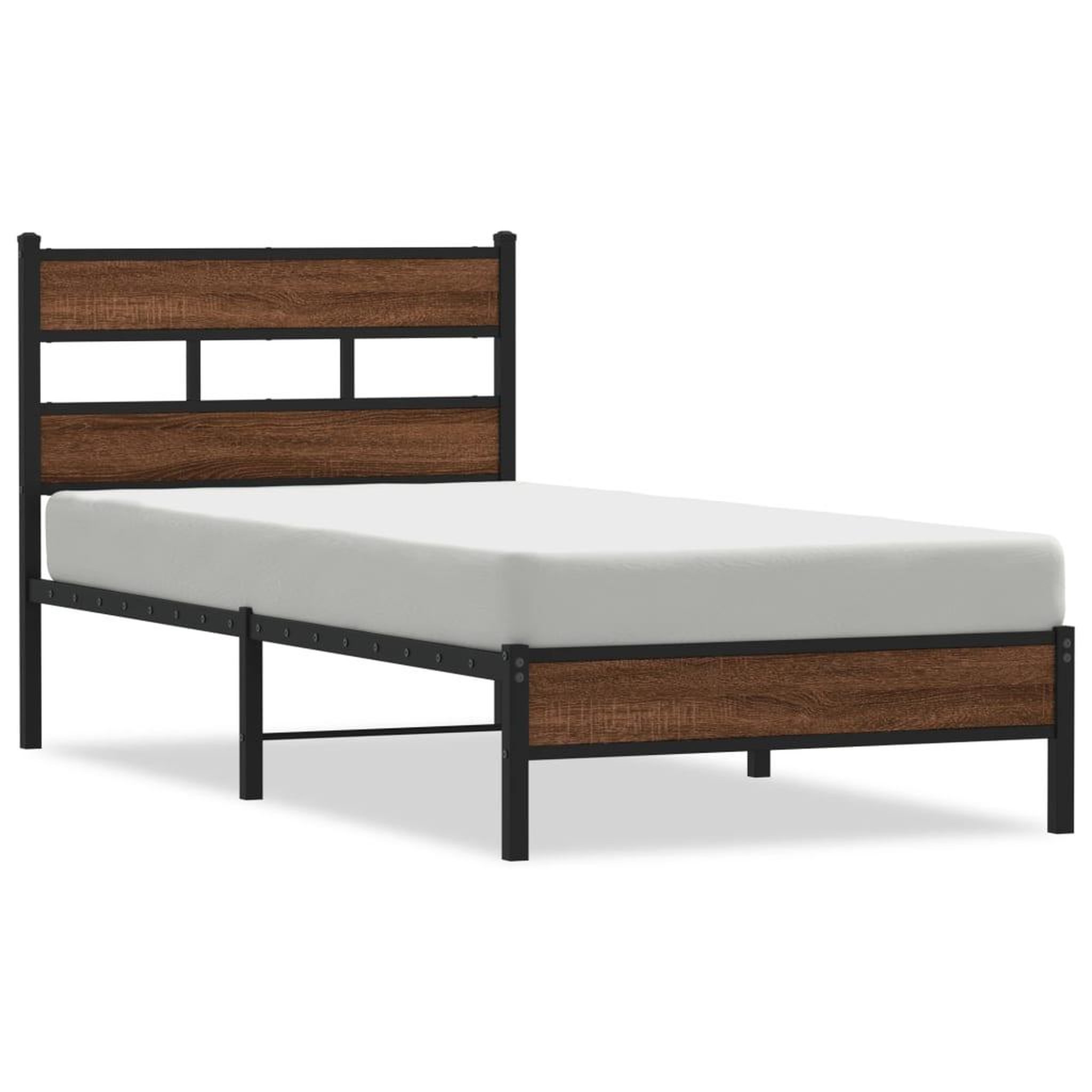 Voir la diapositive 2 : VIDAXL Cadre de lit sans matelas chene marron 90x190cm bois ingenierie