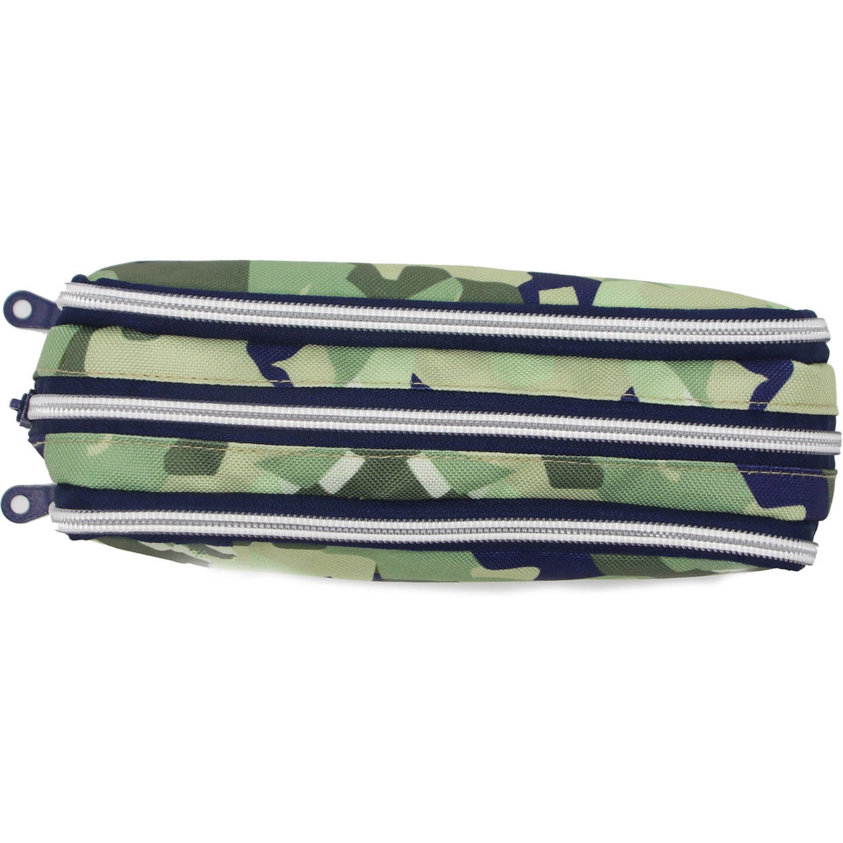 AUCHAN Trousse 2 compartiments rectangle verte motifs géométriques YOUNG'S ATTITUDE