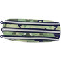 Voir la diapositive 2 : AUCHAN Trousse 2 compartiments rectangle verte motifs géométriques YOUNG'S ATTITUDE
