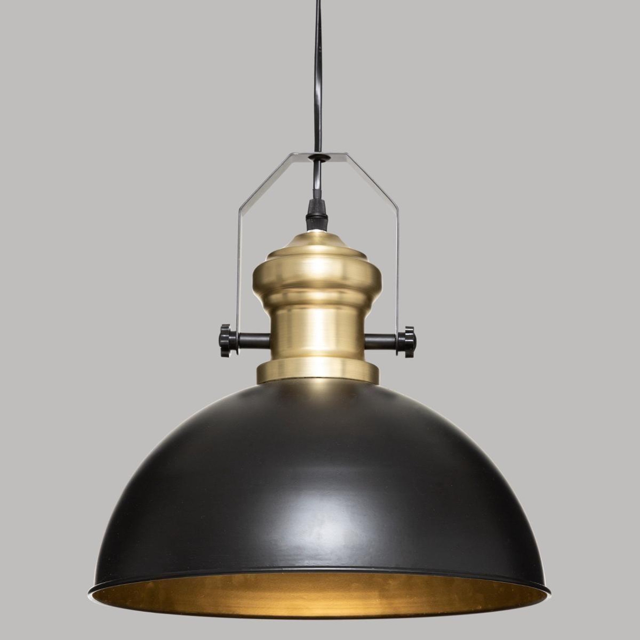 Voir la diapositive 3 : ATMOSPHERA Lampe suspension en métal  flower  32cm noir