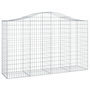Voir la diapositive 3 : VIDAXL Paniers a gabions arques 50 pcs 200x50x120/140 cm Fer galvanise