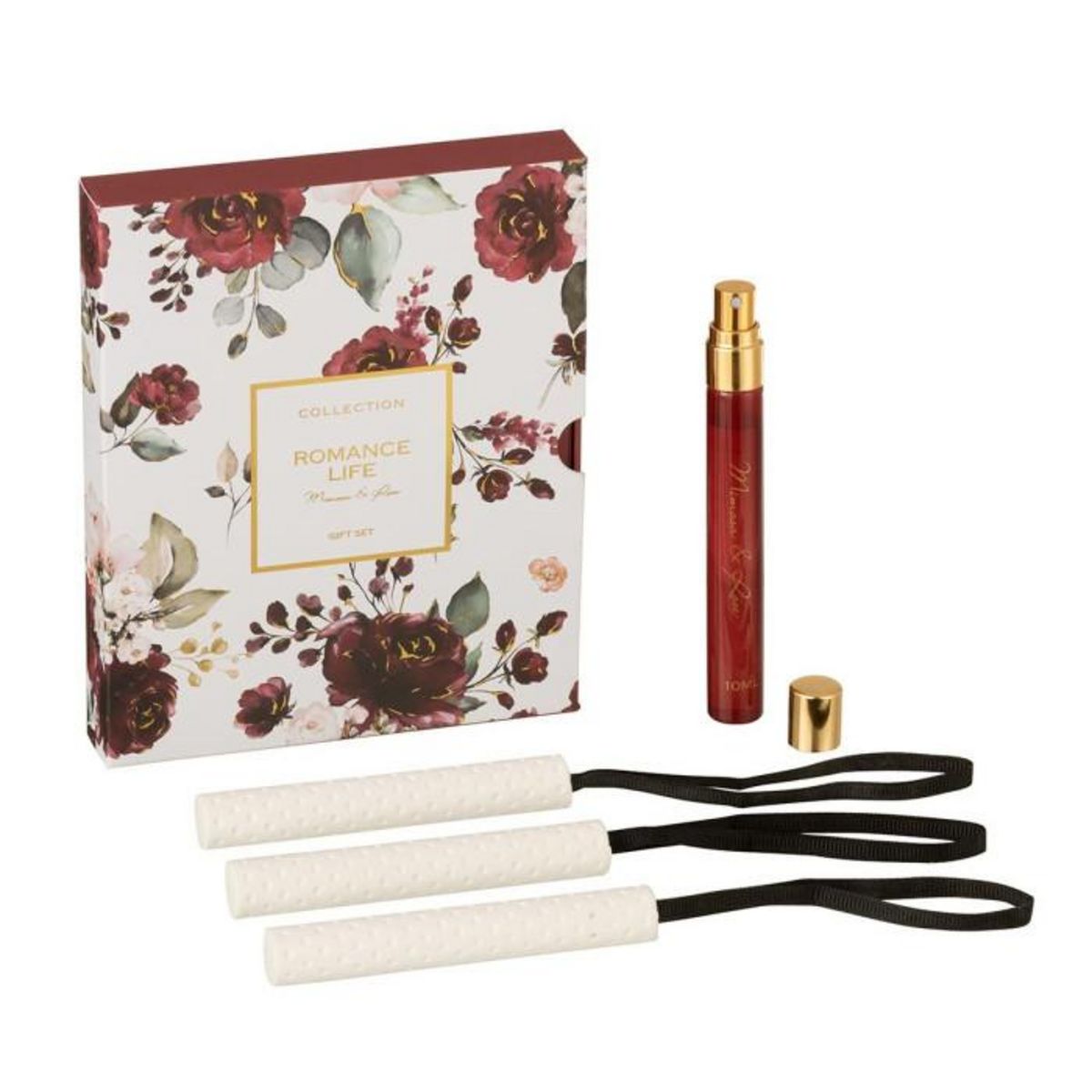 Paris Prix Lot de 3 Suspensions Parfumées  Romance Life  14cm Mimosa & Rose