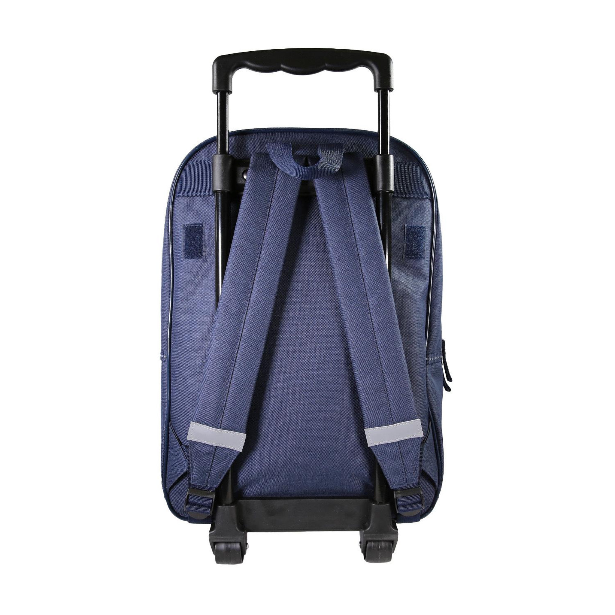 Voir la diapositive 4 : Bagtrotter Lili Lou - Sac à dos à roulettes bleu marine  1 compartiment - Bagtrotter