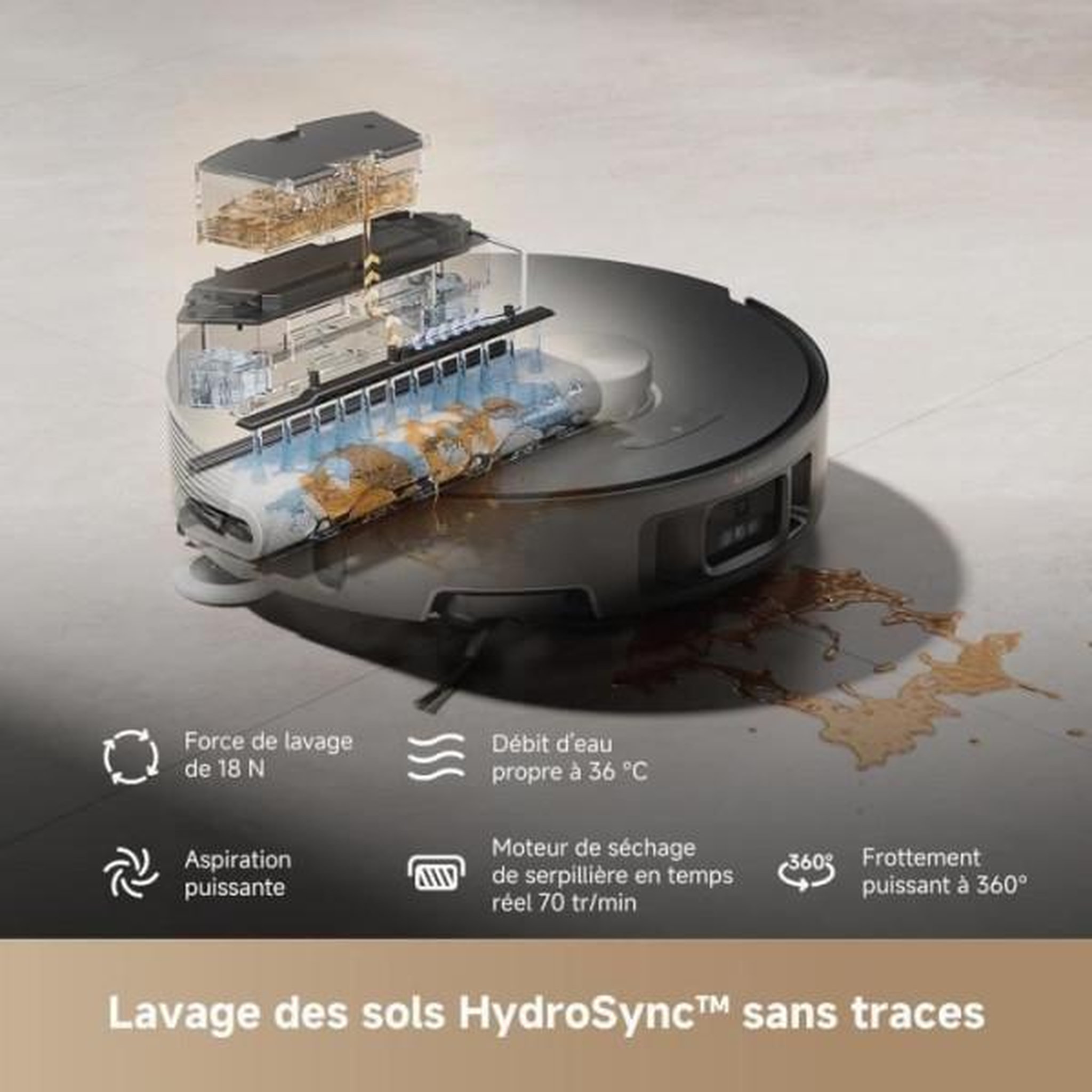 Voir la diapositive 6 : MOVA Robot aspirateur laveur z50 ultra