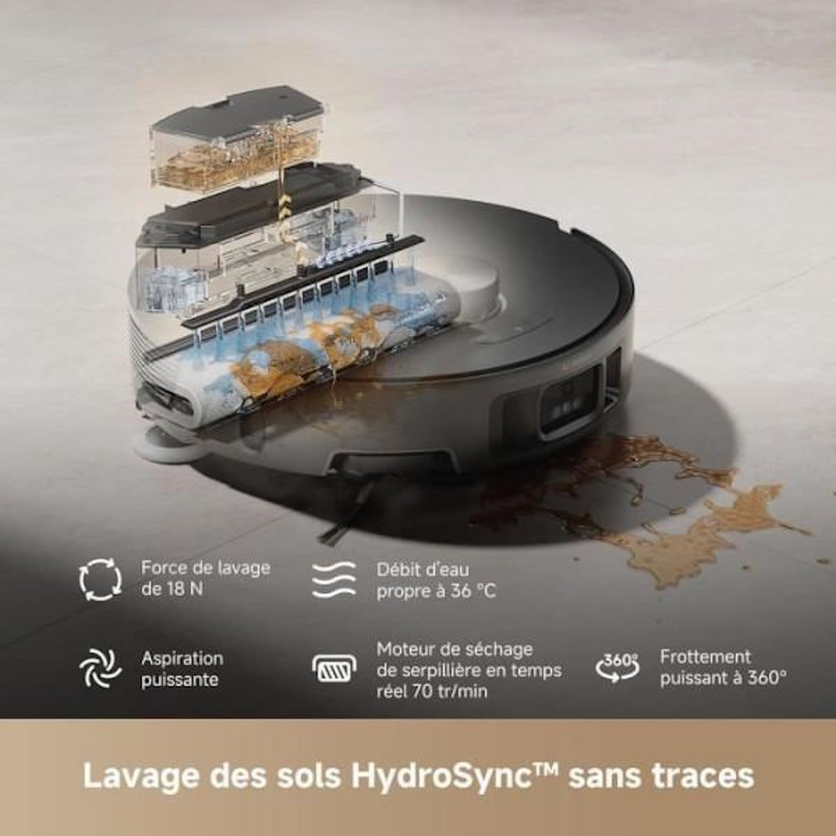 MOVA Robot Aspirateur Laveur Z50 Ultra