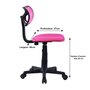 IDIMEX Chaise de bureau pour enfant MILAN fauteuil pivotant et ergonomique, siège à roulettes avec hauteur réglable, mesh rose
