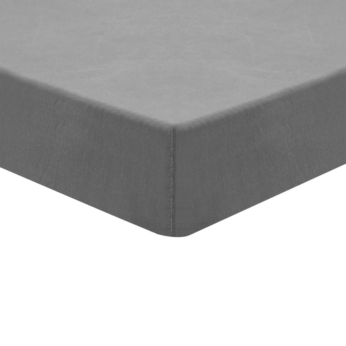 Sensei Maison Drap housse en coton lavé biologique bonnet 30 cm ORGANIKA