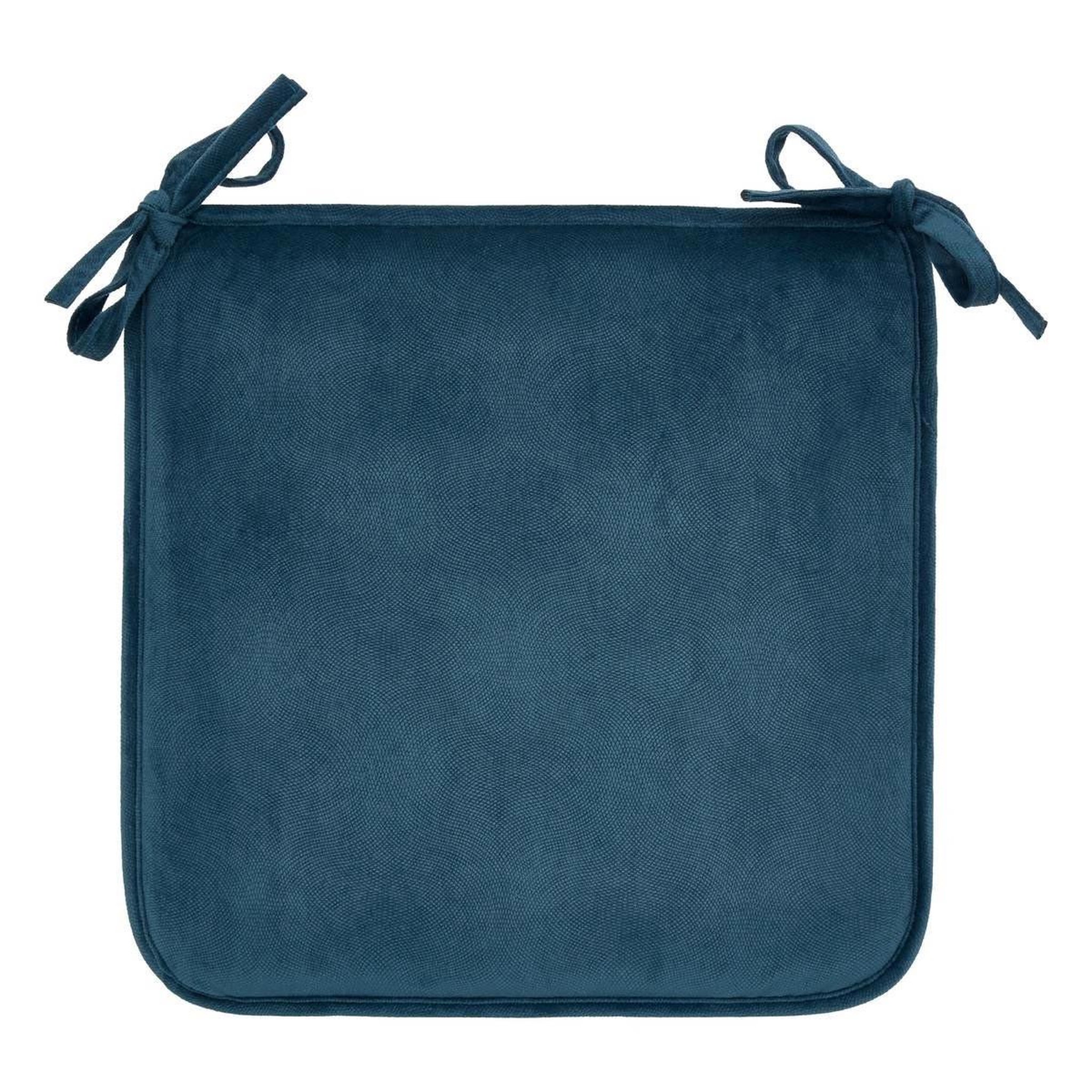 ATMOSPHERA Galette de Chaise Uni  Lilou  38x38cm Bleu Égéen