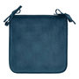 Voir la diapositive 1 : ATMOSPHERA Galette de Chaise Uni  Lilou  38x38cm Bleu Égéen
