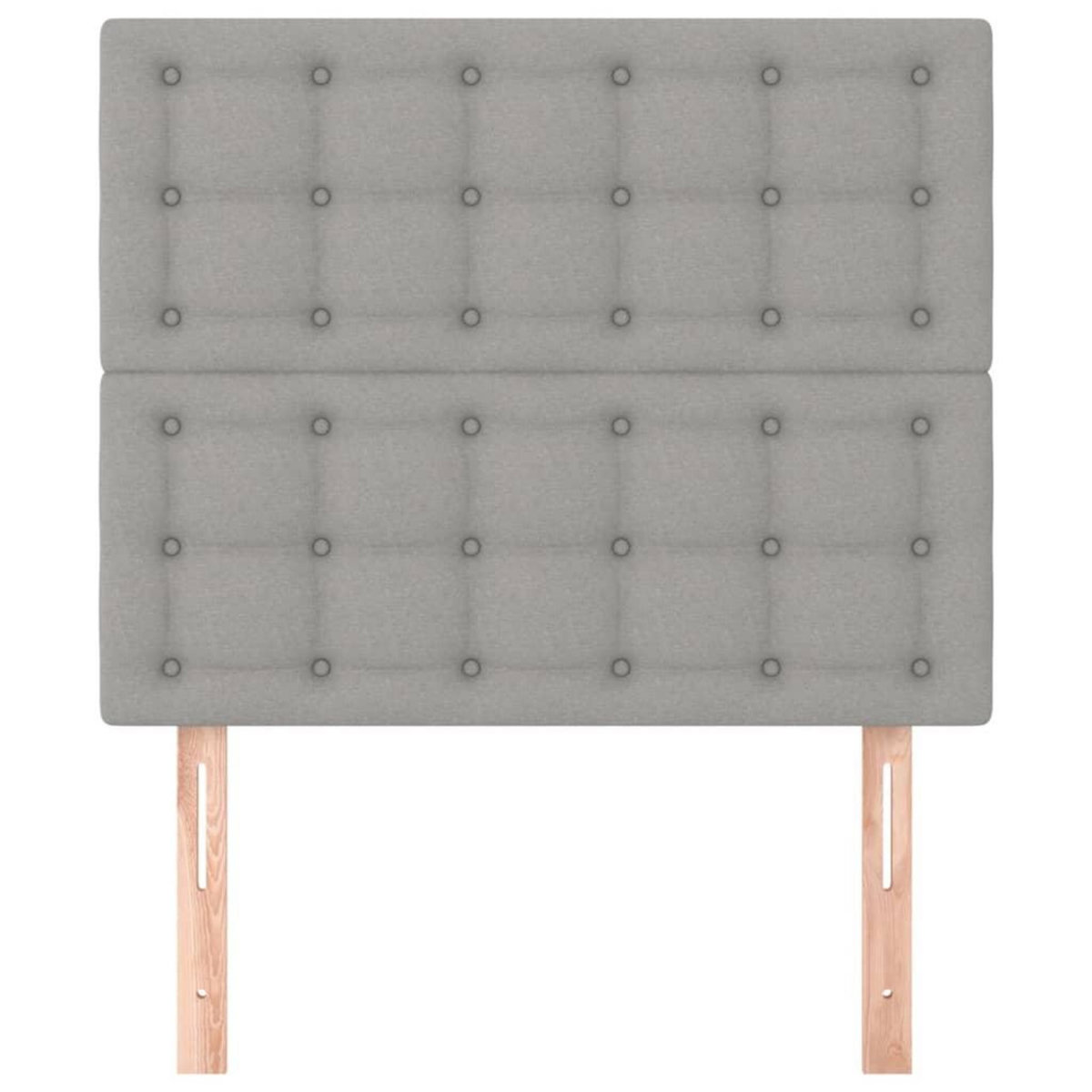 VIDAXL Tetes de lit 2 pcs Gris clair 80x5x78/88 cm Tissu