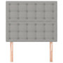 Voir la diapositive 3 : VIDAXL Tetes de lit 2 pcs Gris clair 80x5x78/88 cm Tissu