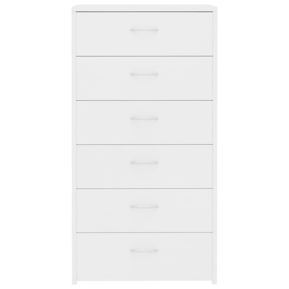 VIDAXL Buffet avec 6 tiroirs Blanc 50x34x96 cm Bois d'ingenierie