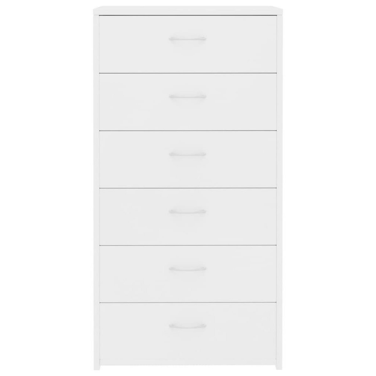 VIDAXL Buffet avec 6 tiroirs Blanc 50x34x96 cm Bois d'ingenierie