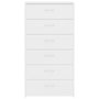 Voir la diapositive 4 : VIDAXL Buffet avec 6 tiroirs Blanc 50x34x96 cm Bois d'ingenierie