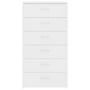 Voir la diapositive 4 : VIDAXL Buffet avec 6 tiroirs Blanc 50x34x96 cm Bois d'ingenierie