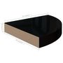Voir la diapositive 6 : VIDAXL 323889 Floating Corner Shelf High Gloss Black 25x25x3,8 cm MDF