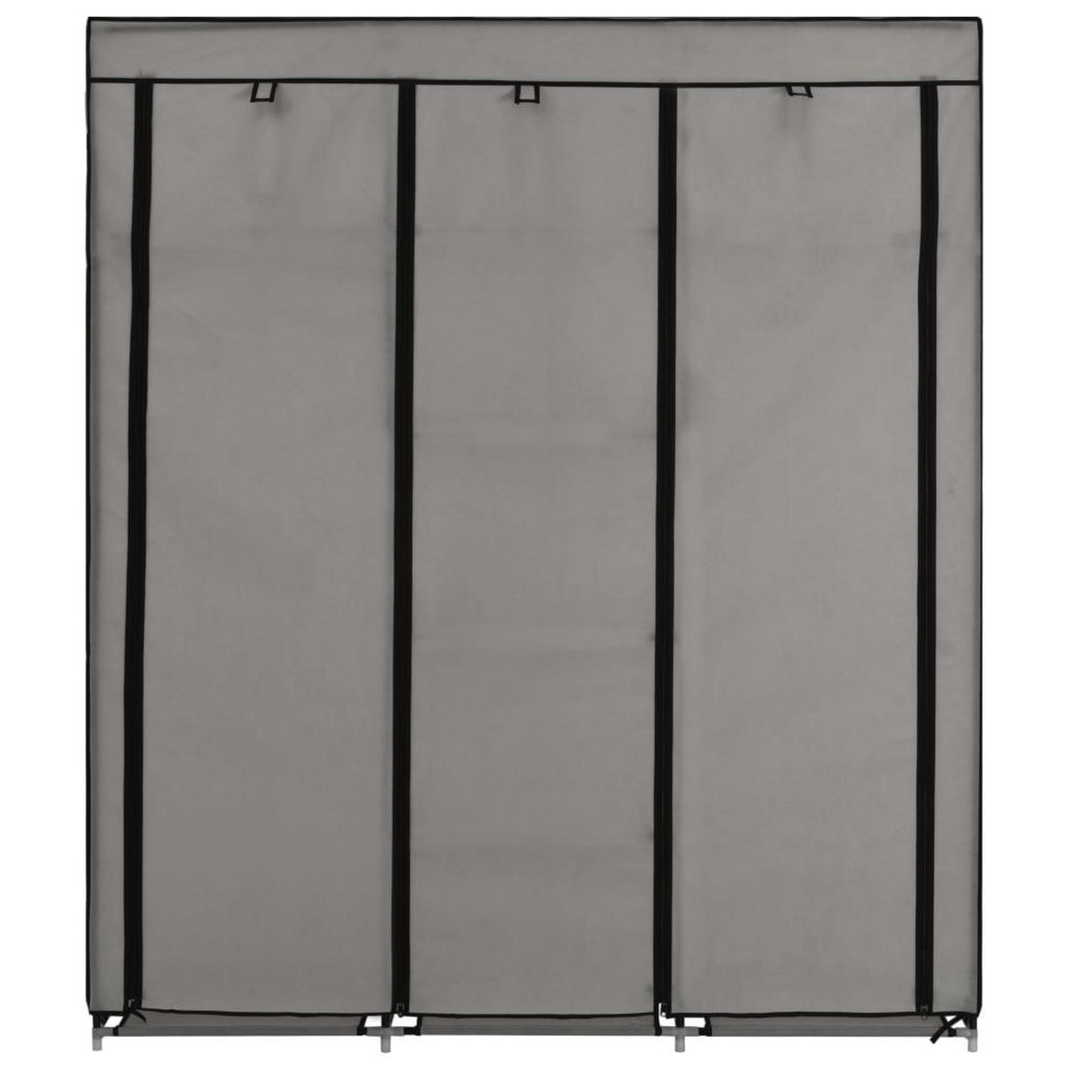 VIDAXL Armoire avec compartiments et barres Gris 150x45x175 cm Tissu