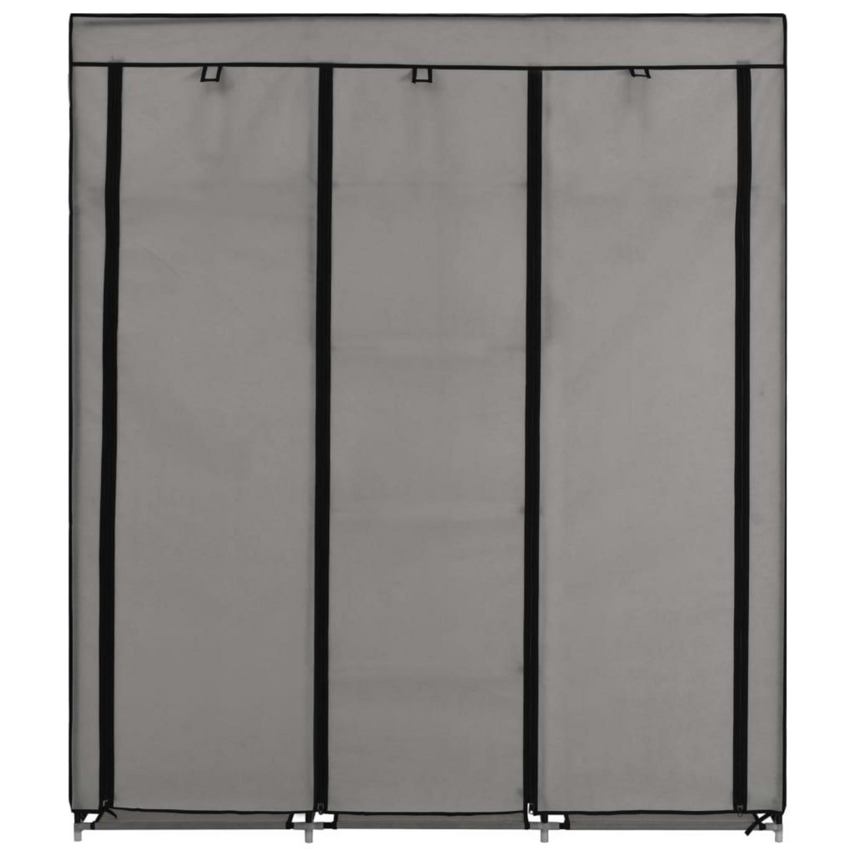 VIDAXL Armoire avec compartiments et barres Gris 150x45x175 cm Tissu