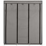 Voir la diapositive 3 : VIDAXL Armoire avec compartiments et barres Gris 150x45x175 cm Tissu
