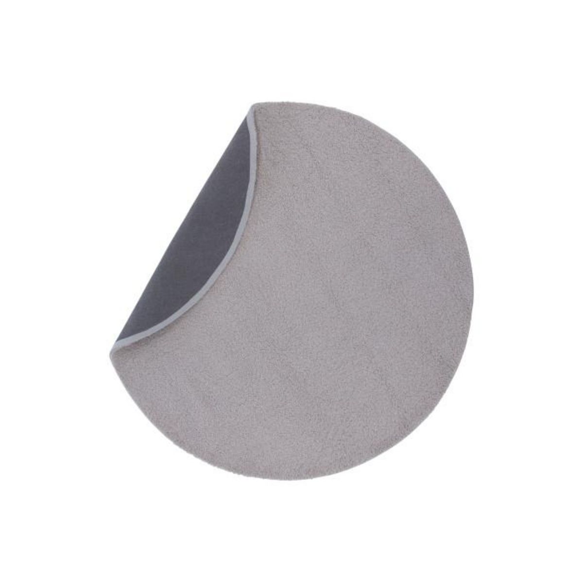 Paris Prix Tapis Rond Bouclette  Teddy  200cm Gris
