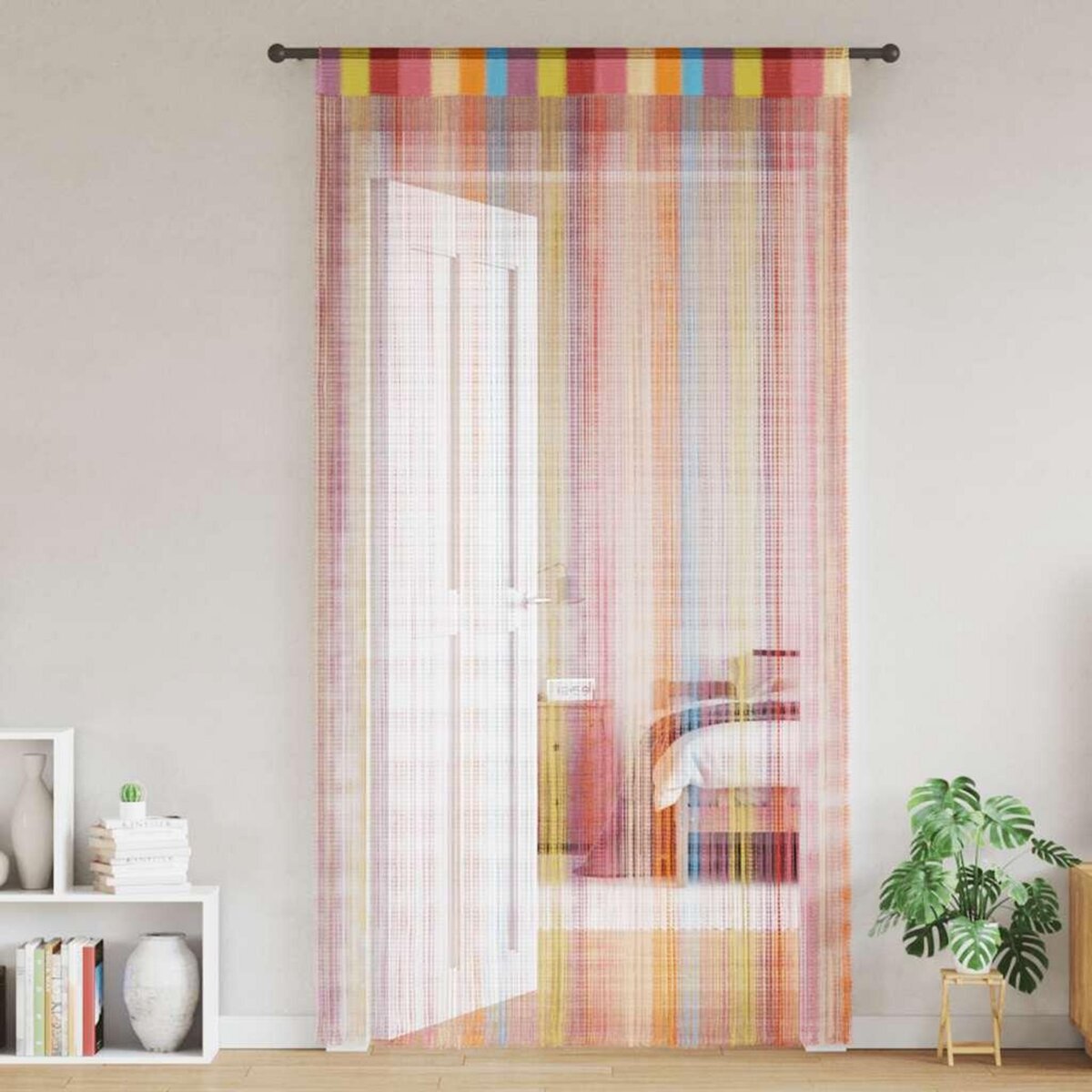 VIDAXL Rideau en fils 2 pcs 140 x 250 cm multicolore