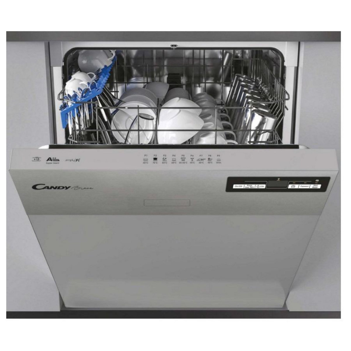 Candy Lave-vaisselle 60cm 13 couverts 46db intégrable avec bandeau inox - cdsn2d350px