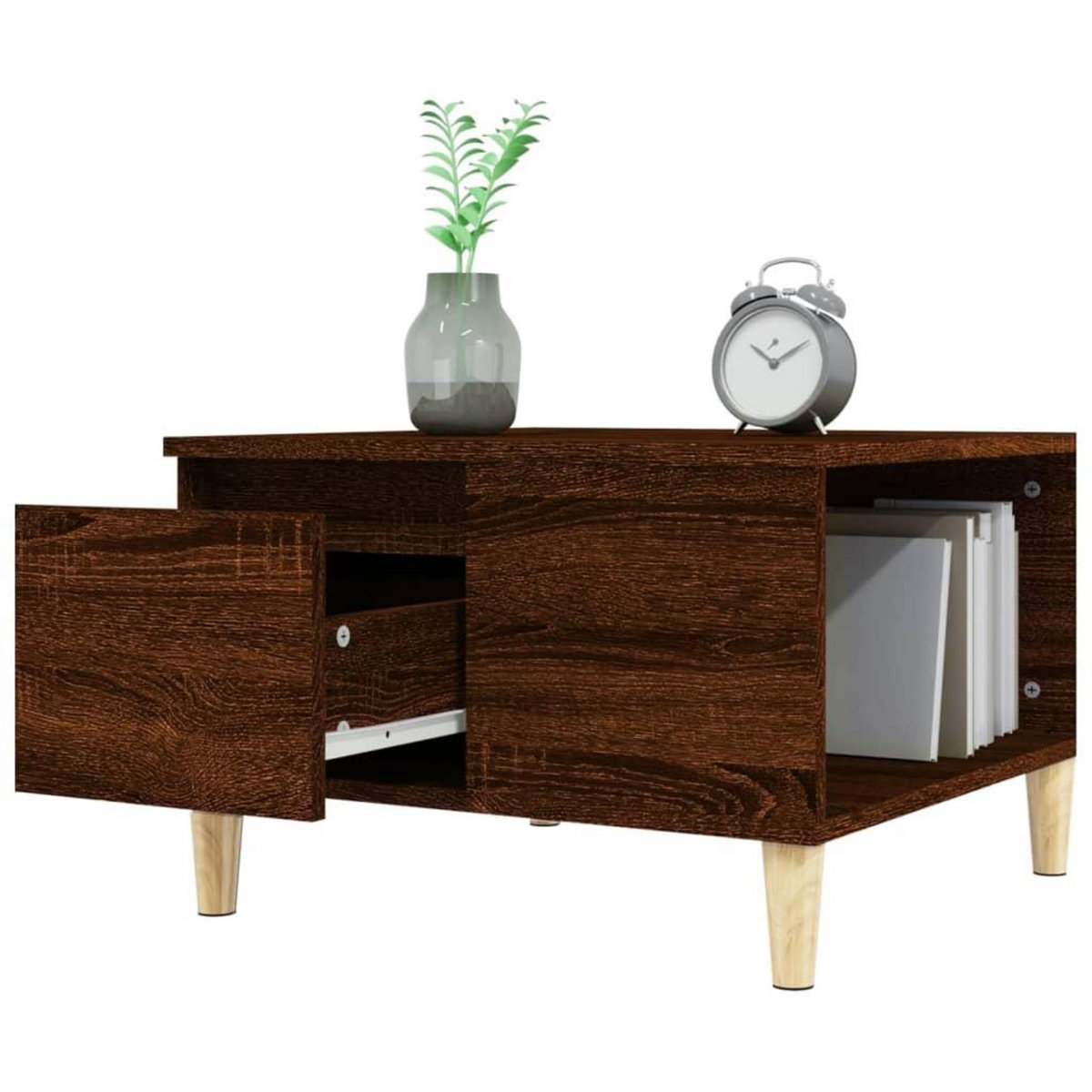 VIDAXL Table basse chene marron 55x55x36,5 cm bois d'ingenierie