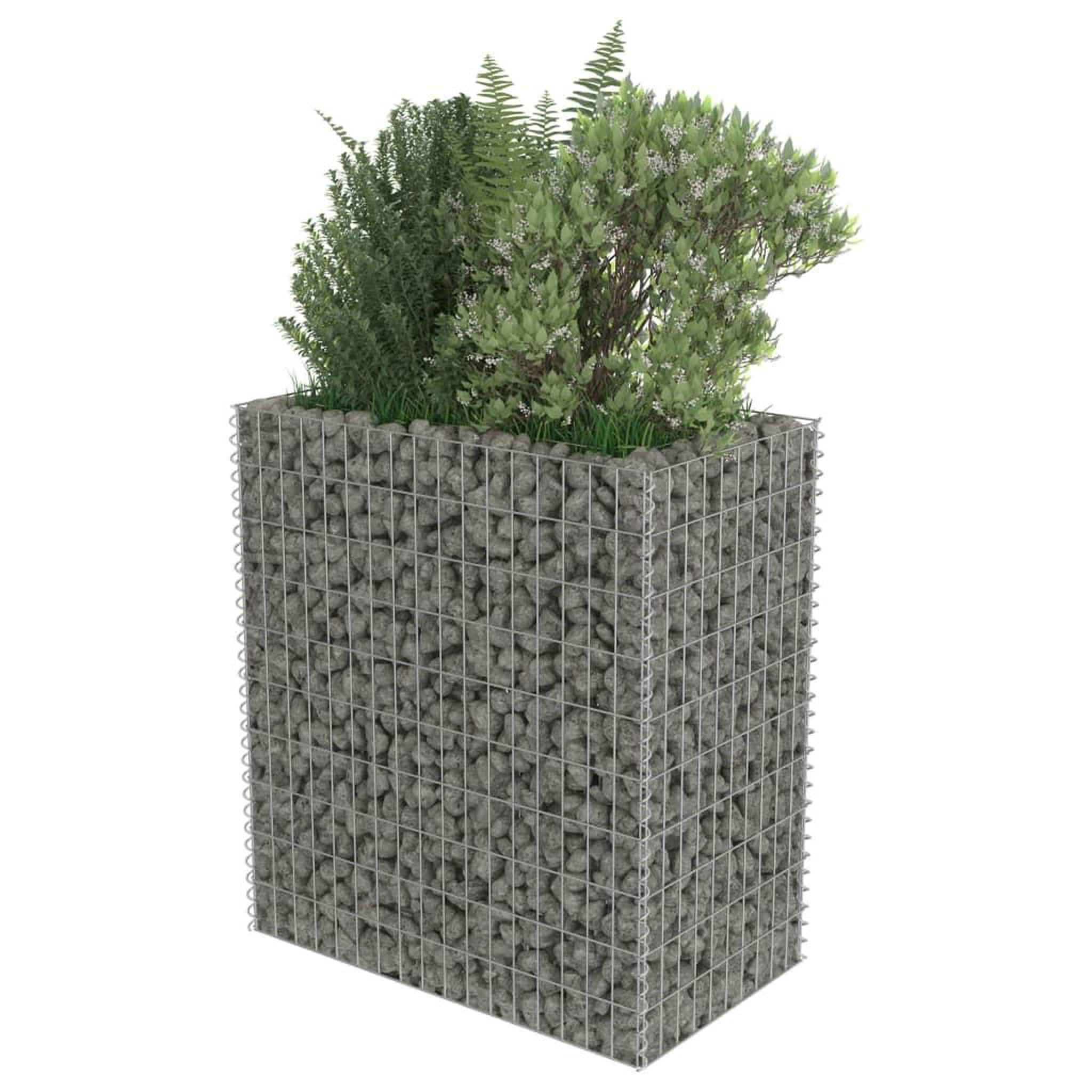 Voir la diapositive 4 : VIDAXL Lit sureleve a gabion Acier galvanise 90x50x100 cm