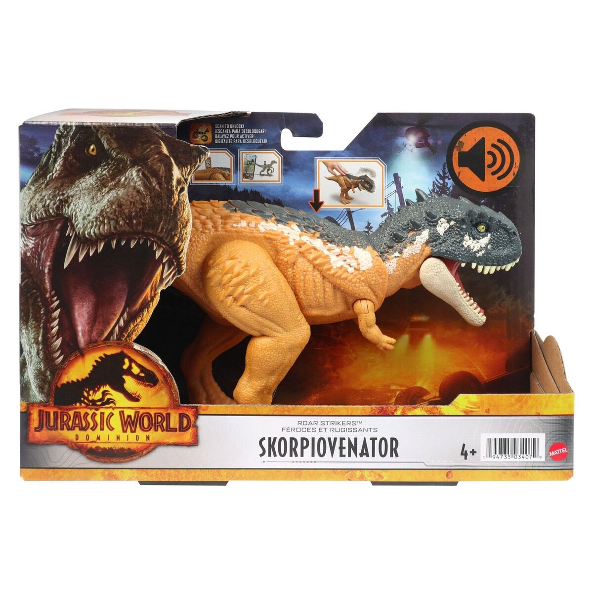 MATTEL Skorpiovenator Sonore Jurassic World 